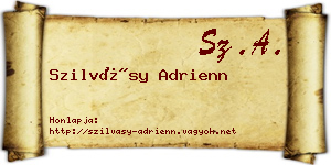 Szilvásy Adrienn névjegykártya